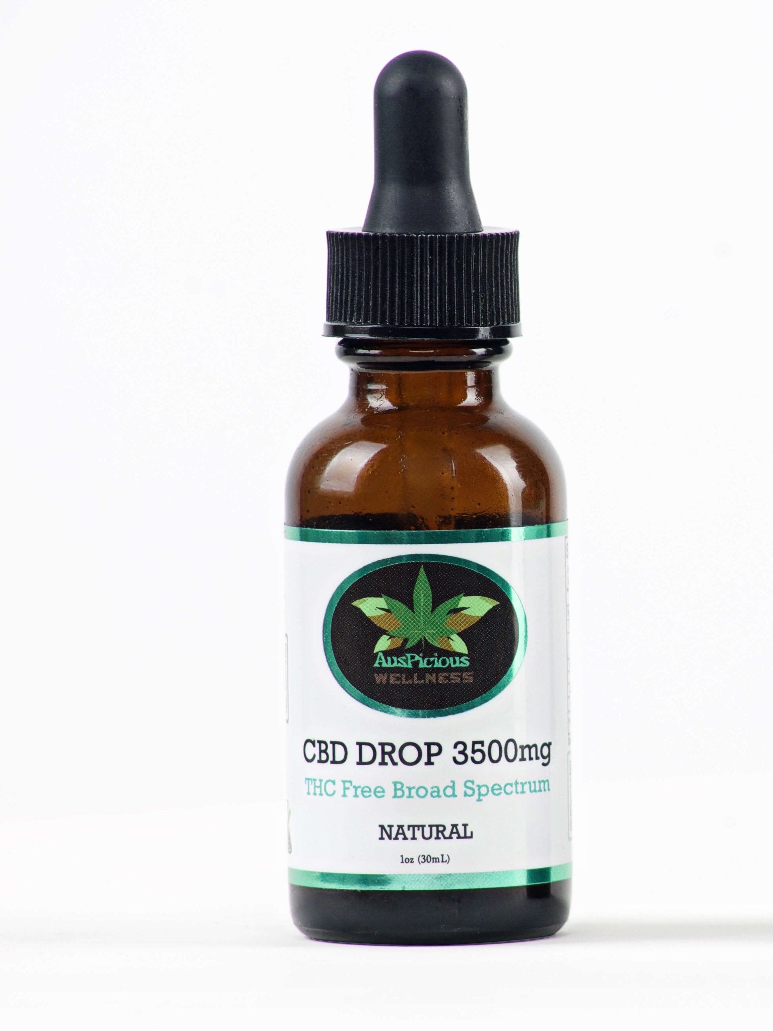 CBD Oil Drops 3500mg THC Free 1 - OZ BOTTLE - auspiciouswellness